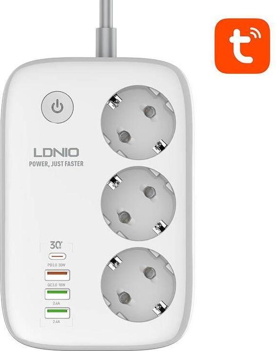 Immagine prodotto Ldnio Ciabatta intelligente Wi-Fi SEW3452, Tuya (bianco)