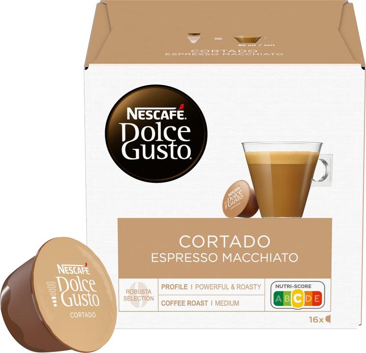 Actual product image Nescafé Dolce Gusto Cortado Espresso Macchiato (16 x Port.)