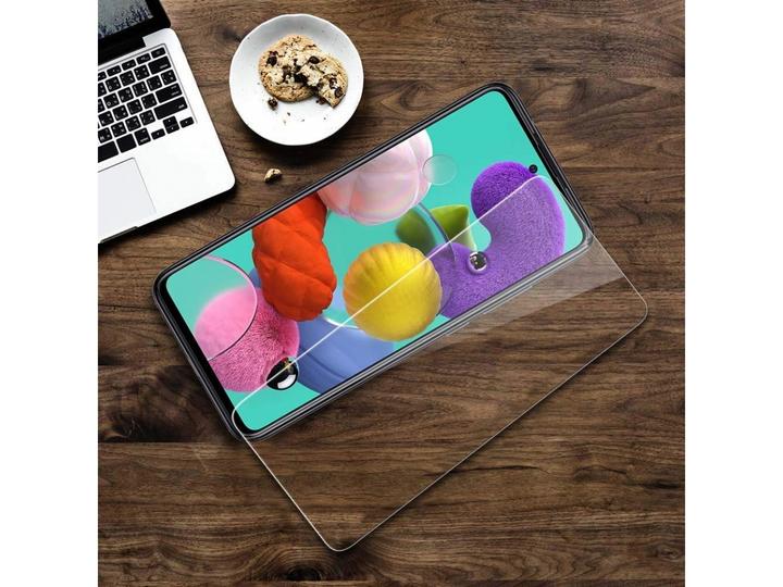 Actual product image Screenguard Samsung Galaxy A71 bulletproof glass protective film Case Friendly Design (1 Piece, Samsung Galaxy A71)