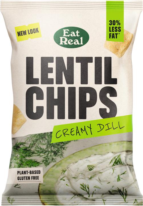 Actual product image Eat Real ER Lentil Chips Creamy Dill 95g (95 g)