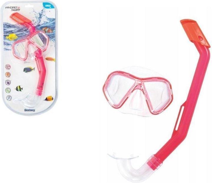 Actual product image Bestway diving mask + pink tube 24023