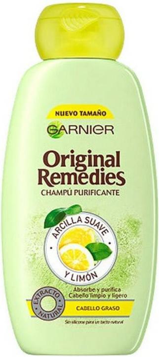 Garnier ORIGINAL REMEDIES champú arcilla y limón 300 ml (300 ml, Flüssiges Shampoo)