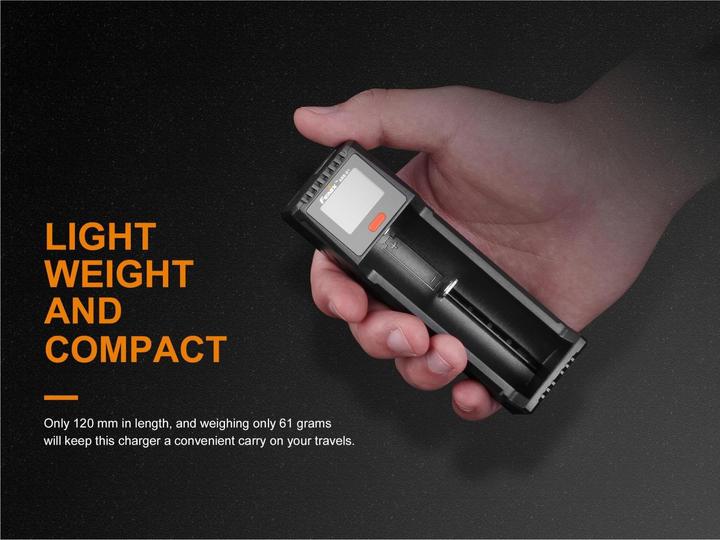 Immagine prodotto Fenix FCH-D1 (1 pz., 10440, 14500, 16340, 18650, 21700, 26650, AA, AAA, C, Caricabatterie senza batteria)