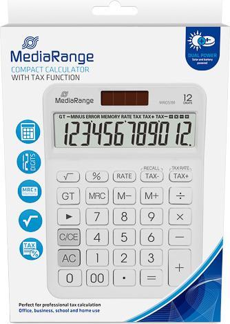 Produktbild MediaRange Taschenr.m.Steuerb. 12-st. LC-Display Solar/Bat. (Solarzellen, Batterien)