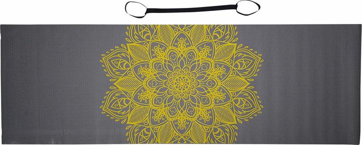 Produktbild Tunturi PVC Yogamatte 4 mm Rutschfest Anthrazit mit Mandala Aufdruck (4 mm)