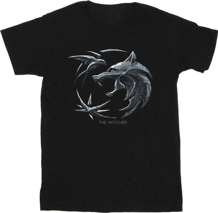 Netflix The Witcher Wolf Logo TShirt (S)