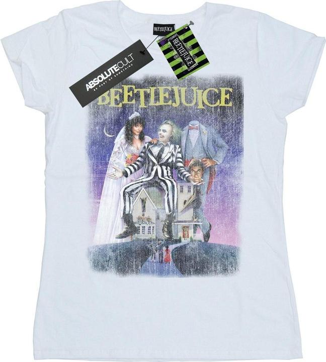Beetlejuice Distressed Poster TShirt aus Baumwolle