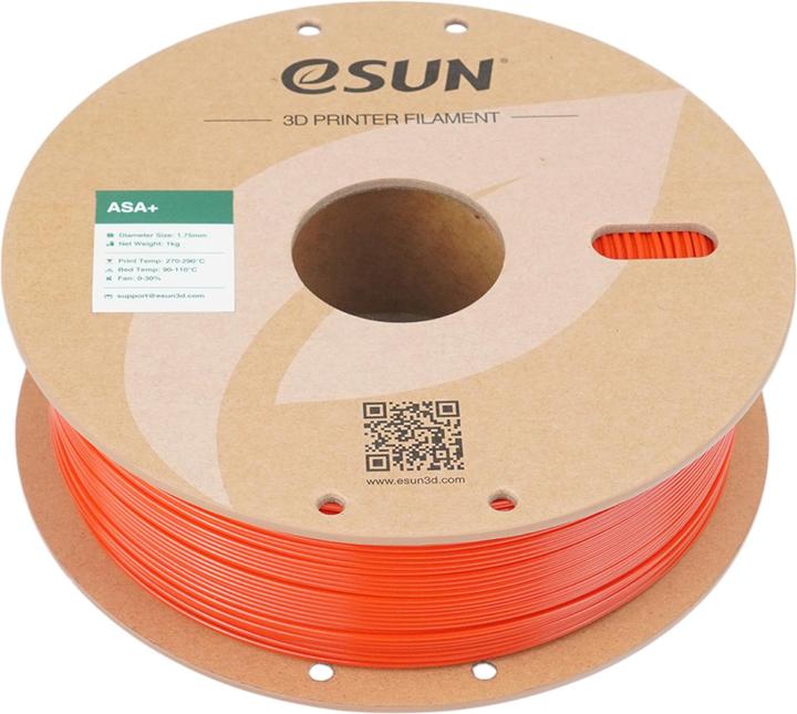 Produktbild eSUN ASA+ 1,75mm RED 1kg (ASA, 1.75 mm, 1000 g, Rot)