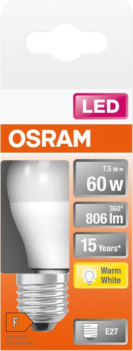 Produktbild Osram LED Star Classic P (E27, 7.50 W, 806 lm, 6 x, F)