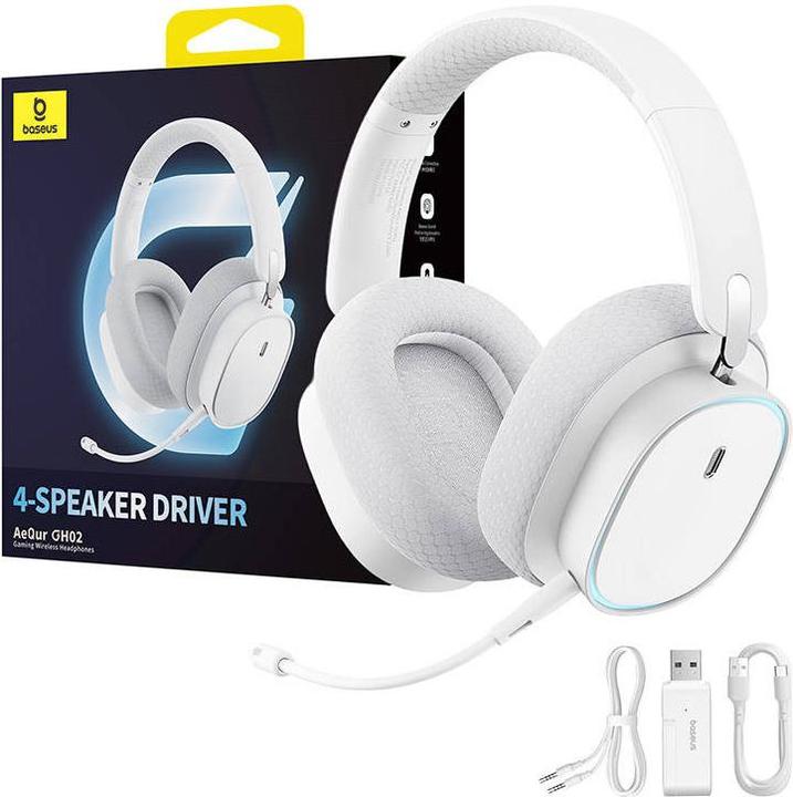 Baseus Gaming Wireless Headphones AeQur GH02 (white) (Wireless)