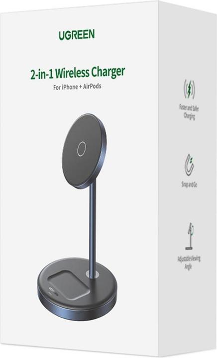 Actual product image Ugreen Wireless charger 2in1 90668 (20 W)