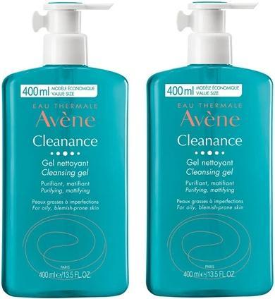 Avène Avene Set Of Cleansing Gels For Problematic And Acne-Prone Skin - 2 X 400 Ml (Reinigungsmilch, 800 ml)