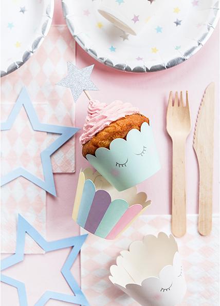 Immagine prodotto Partydeco Contenitore per cupcake/muffin - Nuvole (6pz)