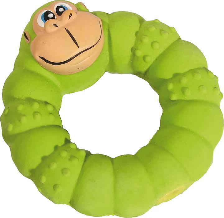 Actual product image Swisspet Monkey ring with squeaker 10cm (Puppy Toy)