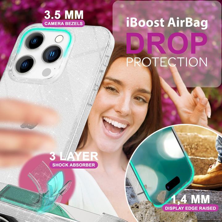 Produktbild Nalia Klare Glitzer Silikon Hülle (Apple iPhone 16 Pro)