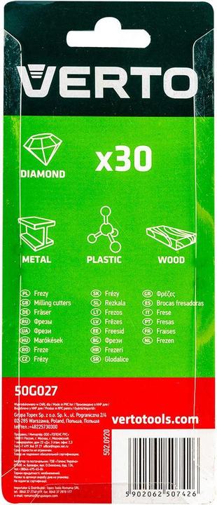 Actual product image Verto 027 Tool & Straight Grinder Accessories Drill Set (e)