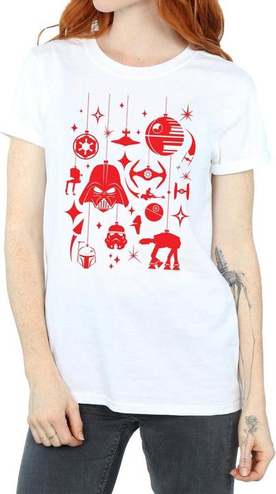 Immagine prodotto Star Wars Christmas Decorations Maglietta Ampia Donna (3XL)