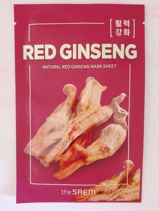 The Saem Masque naturel Feuille de ginseng rouge (21 ml)