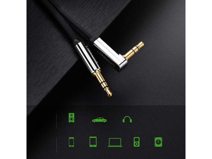 Immagine prodotto Ugreen Cuffie AUX audio a banda piatta angolate (3 m, Connettore da 3,5 mm (AUX))