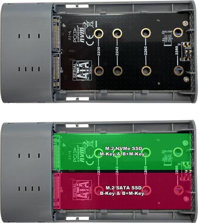 Produktbild LC-Power LC-DOCK-C-M2 USB3.2 Docking Station NVMe &SATA-M.2 retail (M.2)