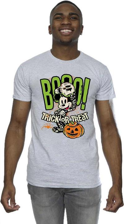 Actual product image Disney Mens Boo Trick Or Treat Mickey Mouse T-Shirt (XL)