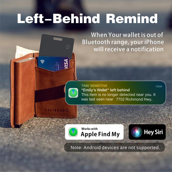 Produktbild Reyke Slim Wallet Tracker Card mit Apple Find My (iOS) (Apple)