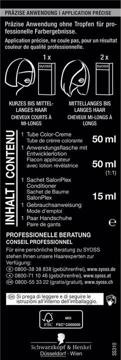 Valori nutrizionali e ingredienti Syoss Colorazione permanente (Marrone)