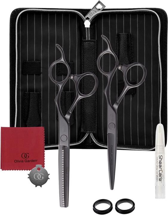 Produktbild Olivia Garden SilkCut Pro Shear Kit Matt Black (14.61 cm)