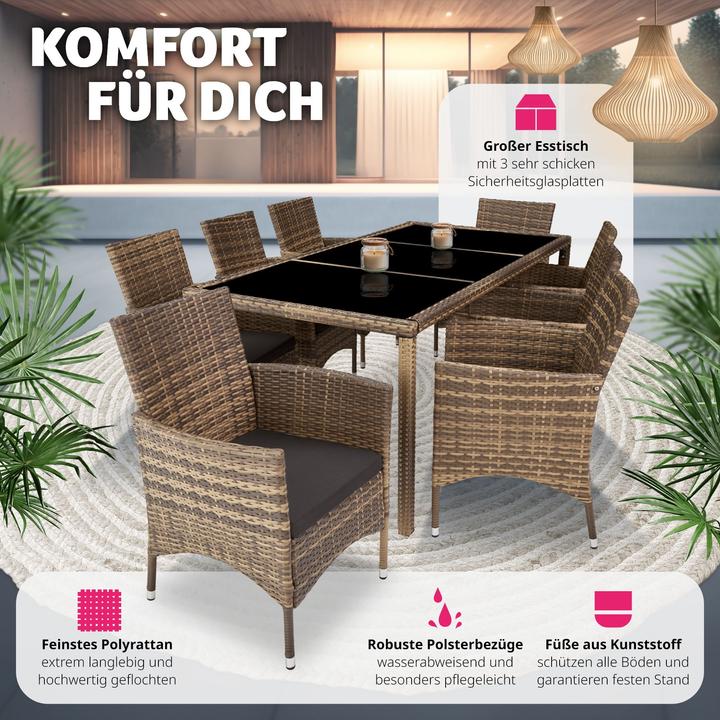 Actual product image tectake Rattan Seating Group Valencia