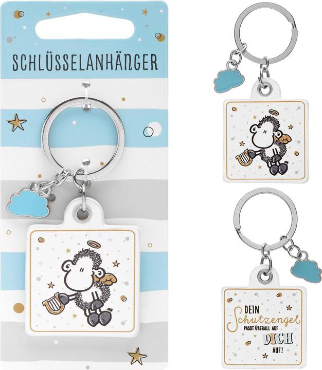 Actual product image Sheepworld Keychain 8.5 x 4 cm, leatherette guardian angel