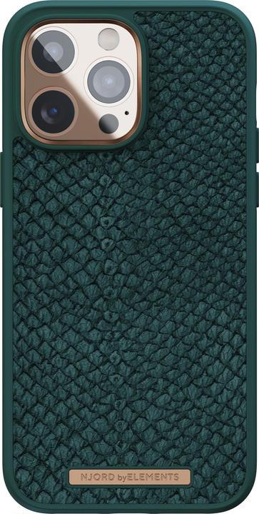 Actual product image Njord Hard Cover Salm.Leather Magsafe Case green (Apple iPhone 14 Pro Max)