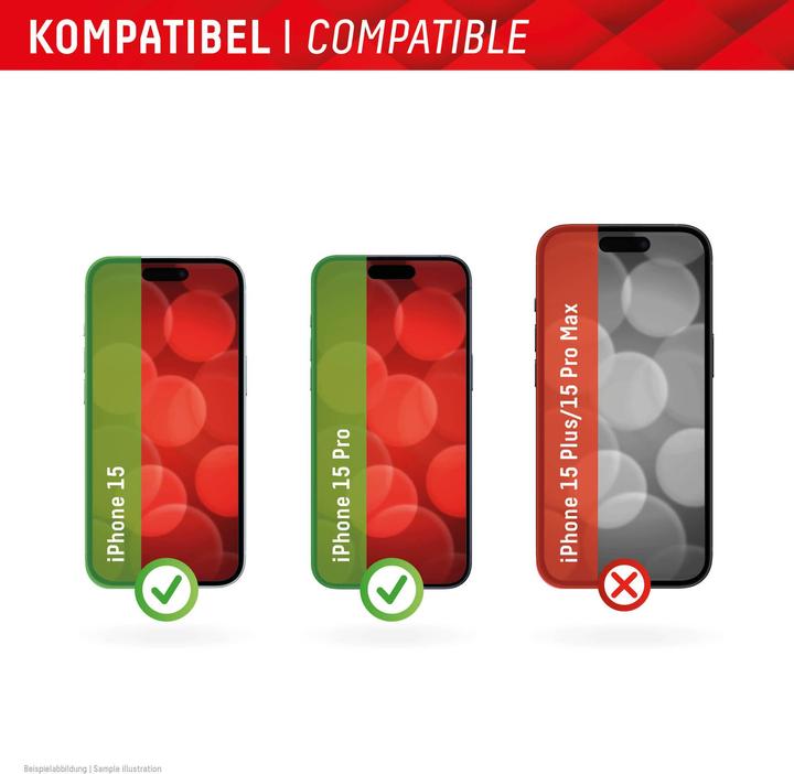 Actual product image Displex Smart Glass (1 Piece, Apple iPhone 15 Pro, Apple iPhone 15)