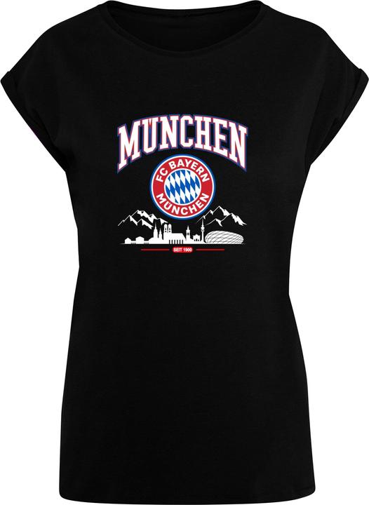 FC Bayern München Ladies FC Bayern Skyline for grey Extended Shoulder Tee - 115379