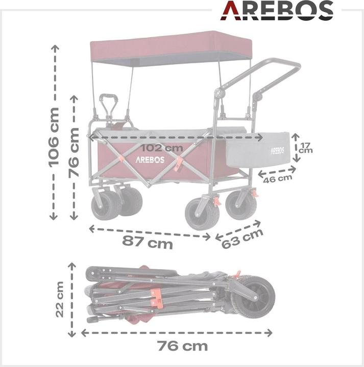 Produktbild Arebos Bollerwagen