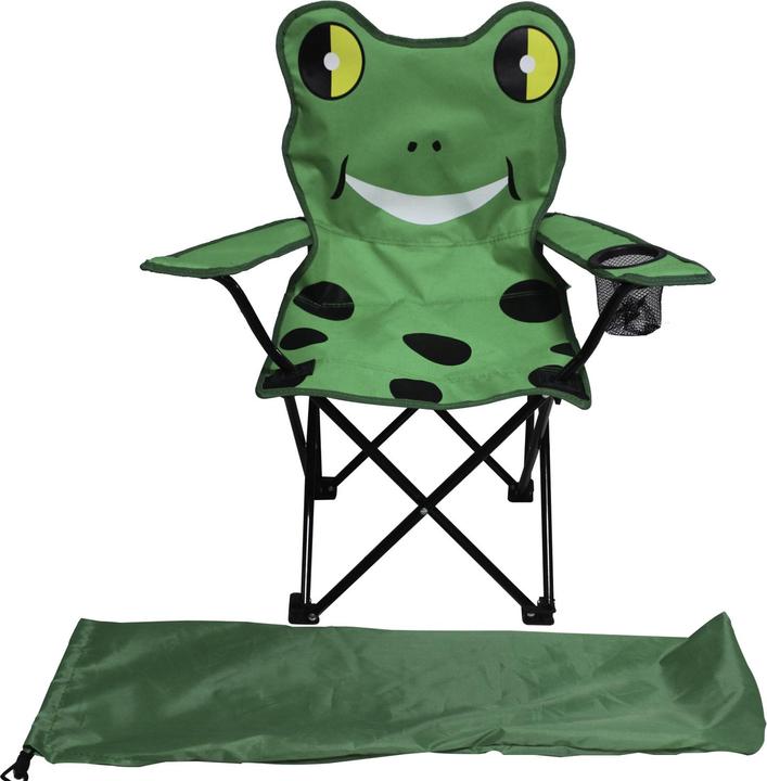 Produktbild Mojawo Kinder Anglersessel mit Getränkehalter und Tasche Motiv Frosch