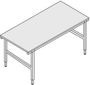 Actual product image Hüdig Height-adjustable packing table 690-960 mm (200 cm, 96 cm)