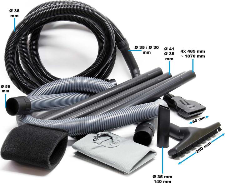 Produktbild Wiltec Industriestaubsauger 1400W 30l Nasssauger Trockensauger Mehrzwecksauger (Nass-Trockensauger)