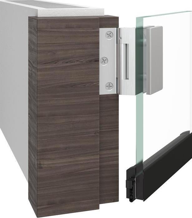 Image du produit Athmer Türdichtung Schall-Ex® GSA 1-seitig Länge 1208 mm Aluminium silberfarben eloxiert Glastüren links...
