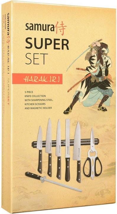 Actual product image Samura BAMBOO kitchen Set of three Steak knifes 5"/11 cm