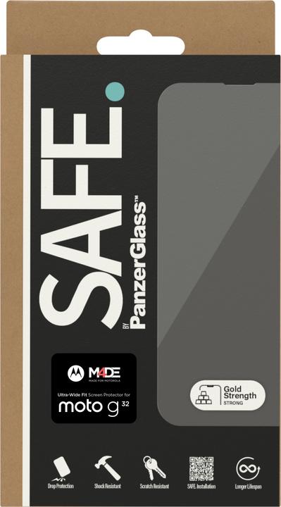 Actual product image PanzerGlass SAFE. Motorola moto g32 UWF (1 Piece, Motorola Moto G32)