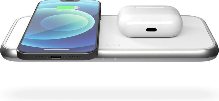 Actual product image Zens Aluminium Series Dual+ USB-C Charger 30W| 2x 10W| Qi| white| (20 W)