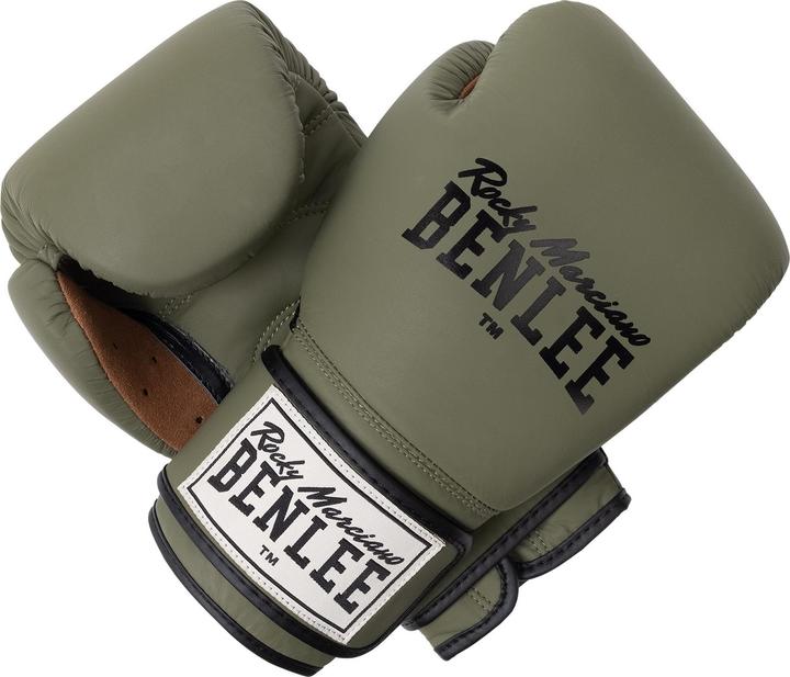 Actual product image Benlee Evans Boxing Gloves Kaki Leather (12 OZ)