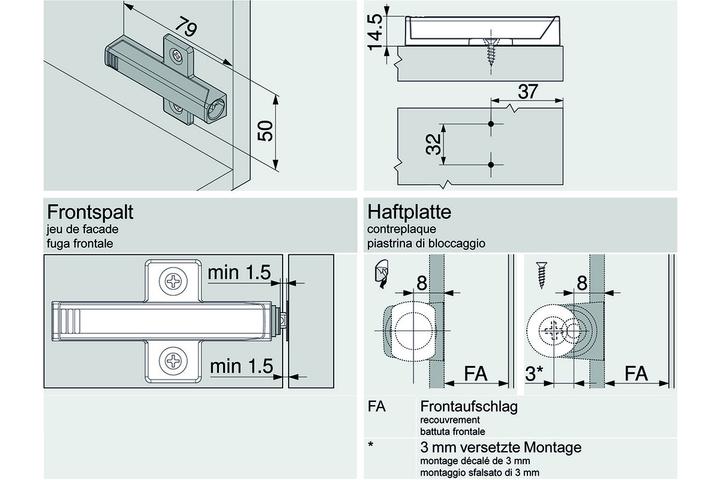 Produktbild Blum TIP ON 956A lang (1 Stk.)