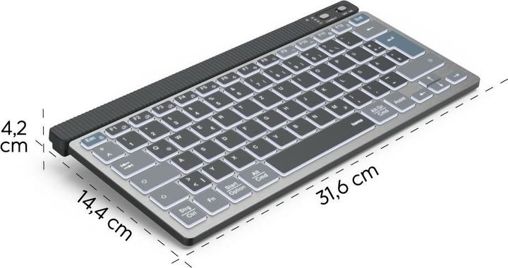 Actual product image Hama WK-700 Keyboard wireless grey (DE, Wireless)