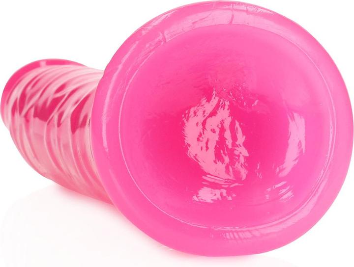 Produktbild RealRock Slim Realistic Dildo with Suction Cup - Glow in the Dark - 9" / 22,5 cm