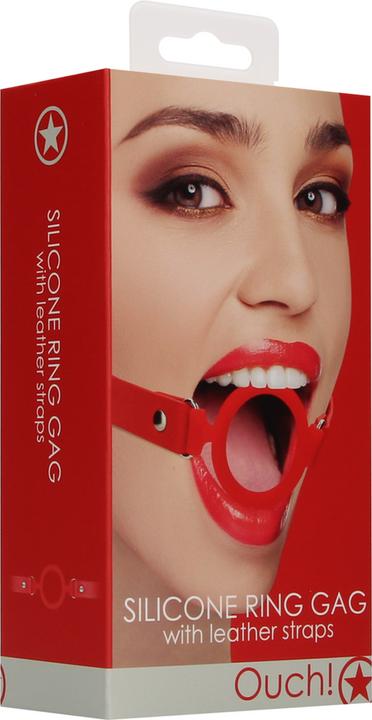Immagine prodotto Ouch! Gag ad anello in silicone - con cinghie di cuoio