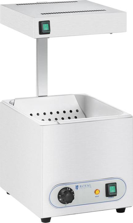 Produktbild Royal Catering Pommeswärmer Mit Wärmebrücke Wärmestrahler Pommes Frittenwanne Warmhaltegerät