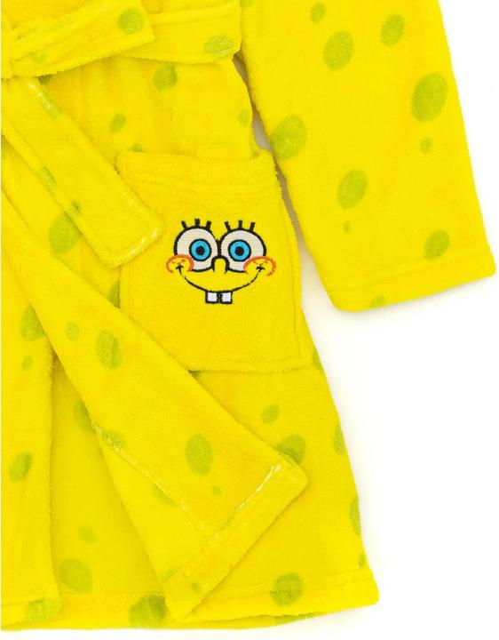 Actual product image Spongebob Squarepants Childrens/Kids Face Dressing Gown (128)