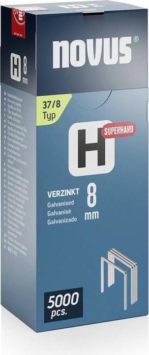 Actual product image Novus Fine wire staples H 37 8mm Super Hard