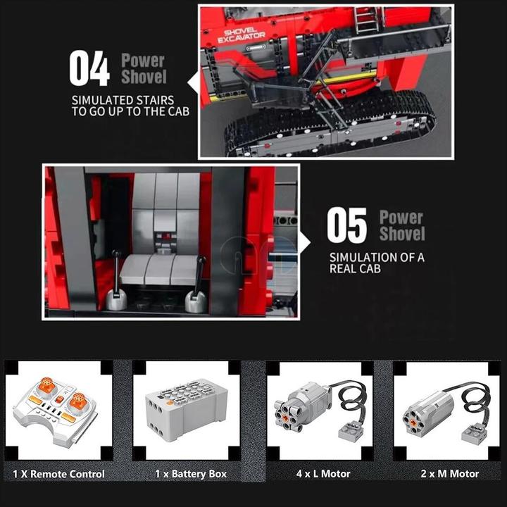 Produktbild ReoBrix 22014 - Frontschaufel- Seilbagger (RC) (3170 Teile)